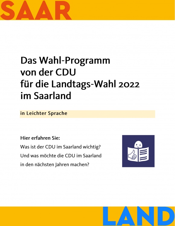 Wahlprogramm CDU Saar - Leichte Sprache